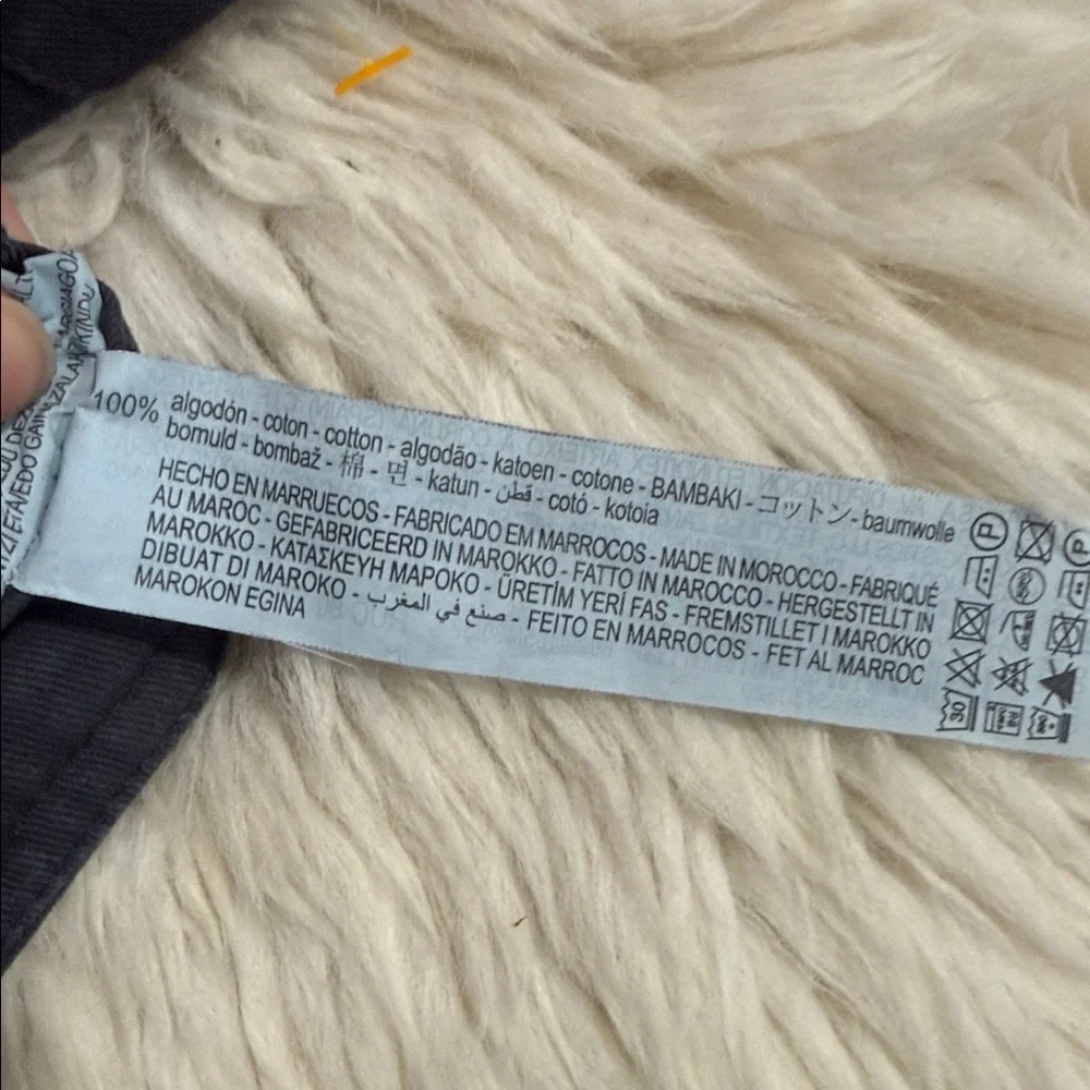 Zara High Rise Wide Leg Cargo Pants In Charcoal Gray Size‎ 0 - Picture 8 of 8